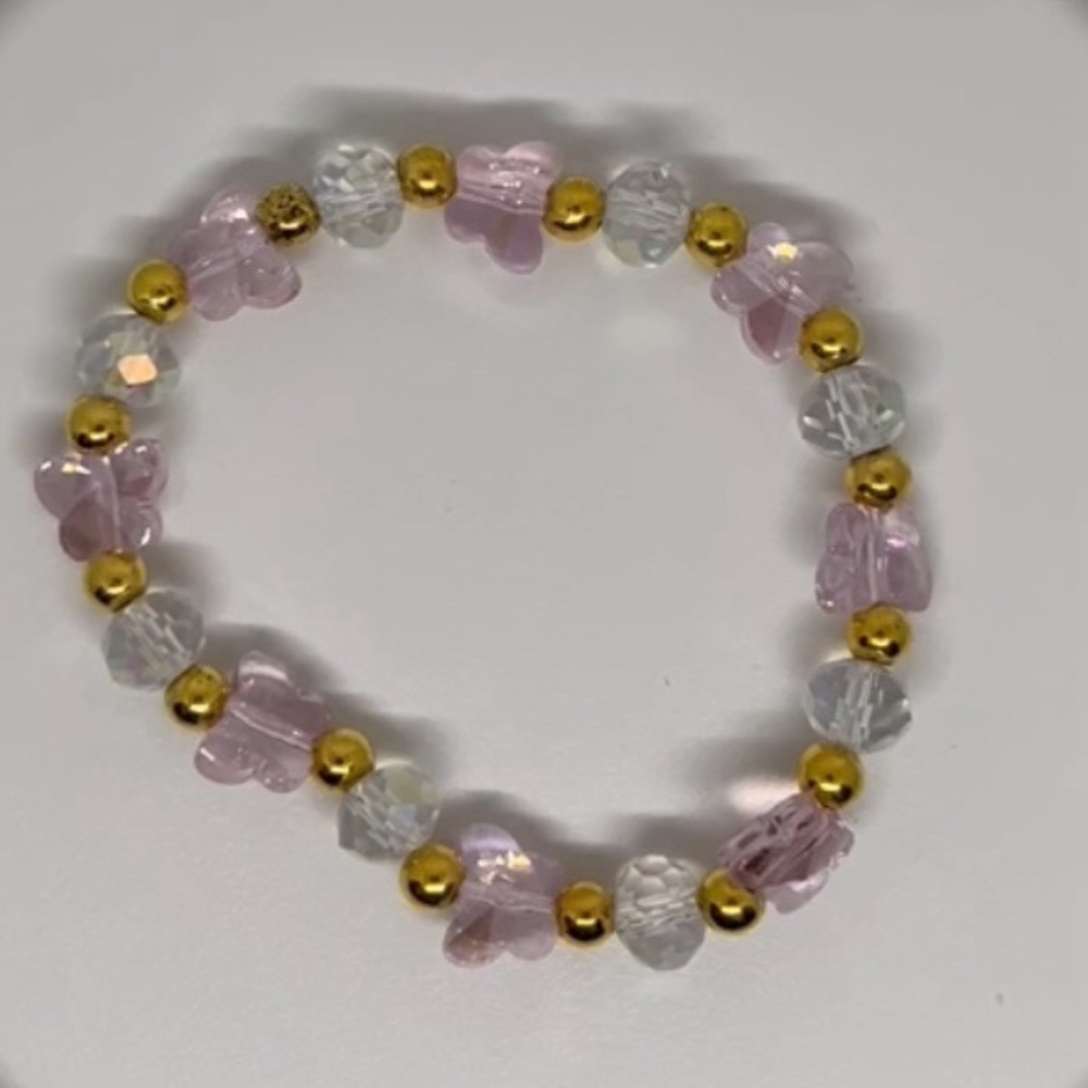 3/$15 Girls Butterfly Charm Bracelet